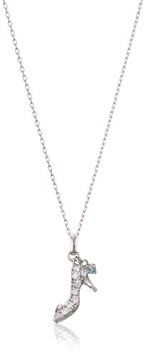 [블룸] 블루 topaz 실버 rhodium 도금 SV925 디즈니 넥크리스 BSPRB078N740