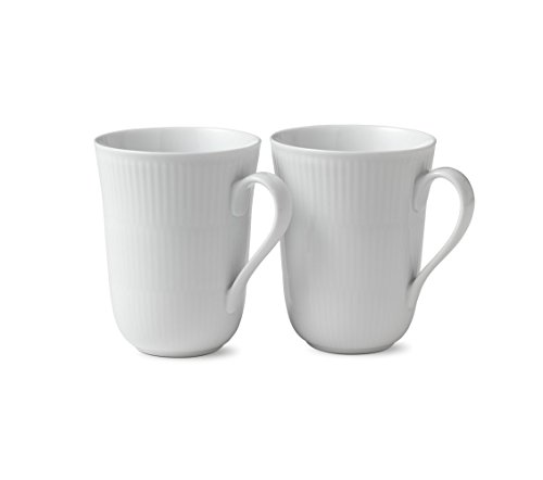 로얄코펜하겐 Royal Copenhagen 2408 화이트 플레인 039 머그 330ml 페어