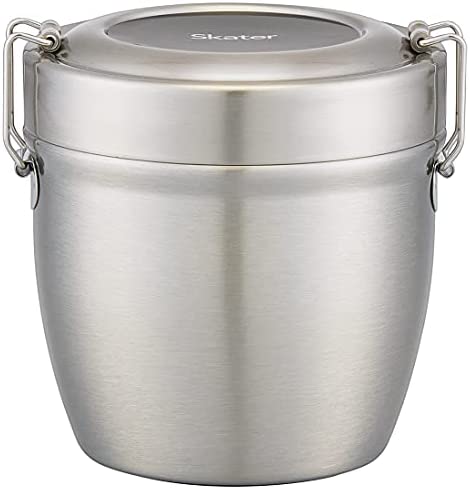 스케이터 항균 보온 밥그릇 만의 모습 스테인레스 도시락 830ml 블랙 STLBD8AG-A