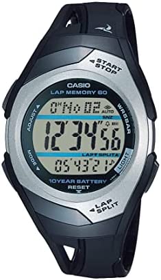 카시오카시오 손목시계 PHYS fizz 러너 워치 LAP MEMORY60 TOUGH BATTERY10 STR-300C-1V 블랙역수입