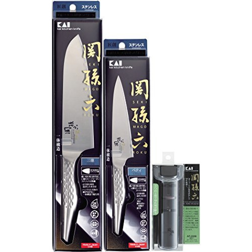 카이지루시 KAI 세키마고로쿠 장창 3점 세트 산도쿠식도 AB-5156 페티나이프 AB-5163다이아몬드&세라믹 샤프나AP-0308 AB-5156_AB-5163_AP-0308_SET