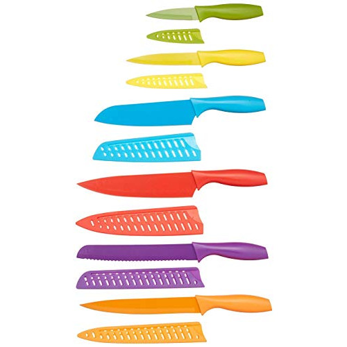 Amazon Basics Knife 세트 Multicolor 6-Piece 블레이드 Guard