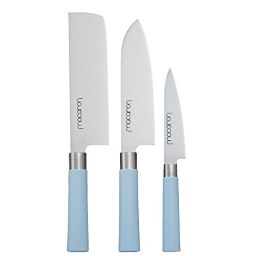마카론 키친 나이프 3점 세트 스카이 MC-35RB