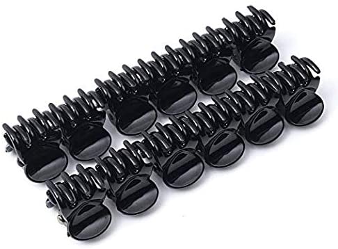 Yesallwas Hairpin Mini Hair Clip Bangs Clip French Clip Hair Claw Lip for Kids Women Plastic 12pcs Hair Grips Hair Pins Hair Clips (Black)