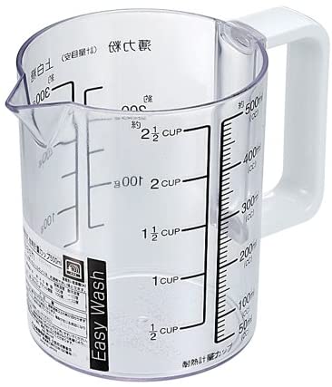 펄 금속 Easy Wash 식기 세척기 대응 내열 계량 컵 500ml 일본제 C-8678