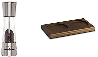 COLE & MASON Derwent Salt Grinder - Copper Mill Includes Gourmet Precision Mechanism and Premium Sea Salt