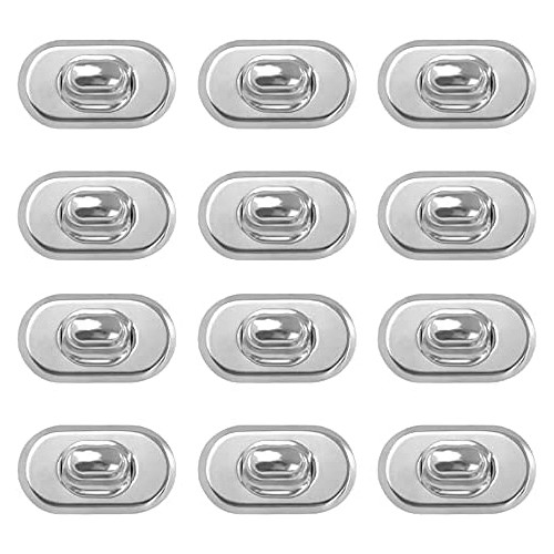 Framendino 12 Pack 실버 Turn Lock Clasps Purse Closure Twist Fastener 메탈 가방 Locks 클립 Clasp Hardware DIY Craft Handbag Project
