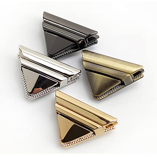 DAZAIGE 세트 4 메탈 Clasp Lock Portable Triangular Mortise Closure Buckle Fasteners 여성 소녀 DIY 가방 백팩 Handbag Purse Luggage Leathercraft Decorative Harware Parts Accessories