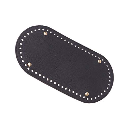SUPVOX Knitting Crochet PU 가죽 가방 Bottom Shaper Cushion Hand-Woven Pad Black