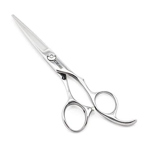 KINSARO 이발 가위 머리카락 프로패셔널 헤어 시아 커팅 일본 440C 실버 돌출 블레이드 5.5