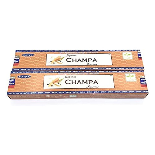 사티야 인센스 Supreme Incense India 0.5 oz 15g Sata CHAMPA 스틱 세트 2