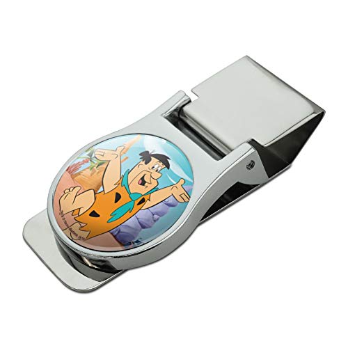 The Flintstone 후렛도캬라쿠타 새틴 크롬 도금 메탈 머니 클립