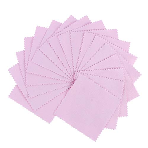 TOYMYTOY 실버 Polishing Cloth 3.1 x 3.1인치 65 65cm 100 Pieces Thick Musical Instruments Cleaner Jewelry Care