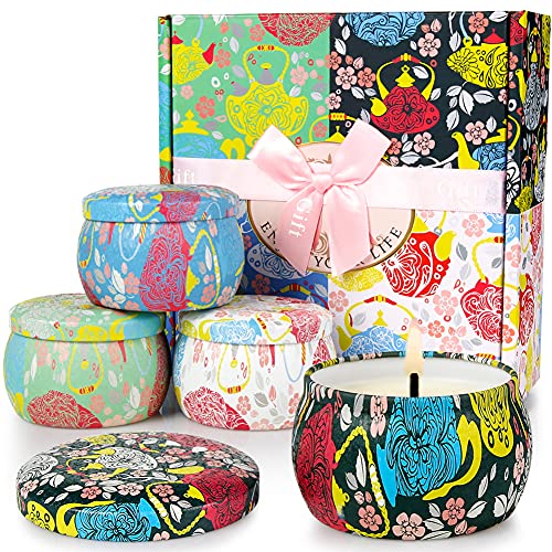 Lansing Store Candle, Aroma Candle, Candle, Candle, Natural Soy Wax, Long Burning, Room Fragrance, Living Room, Interior, Stylish, Relaxing, Scent, Cute, Women, Mom, Girlfriend, Birthday, Wedding Gift, Gift, Energy Saving Goods, Set of 4