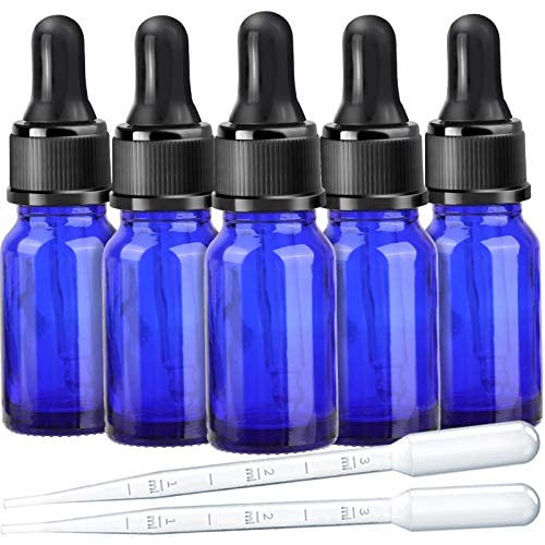 Teenitor 차광병 10ml 아로마용 5개 spuit 부착 갈색 차광 spuit병 아로마 보존 용기 유리 제다색 아로마병 정유병 정유 소구분 세분 오일
