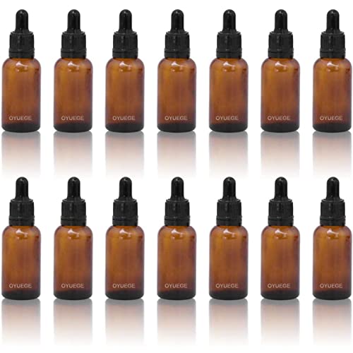 오일 공병 luckinsell 차광병 30ml 눈금 정유병 스포이드 알코올 대응 리필 보존용 유리제 essentional 오일 12 개입 갈색