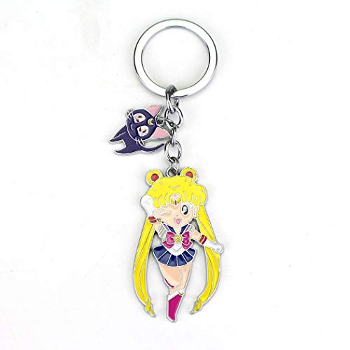 미소녀 전사 세일러문 열쇠고리 Sailor Moon 키 체인 키 액세서리 세련 츠키노 토끼 루나 스트랩