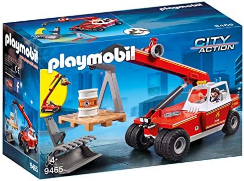 플레이모빌 9465 Spielzeug-Feuerwehr-Teleskoplader