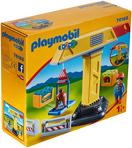 플레이모빌 70165 1.2.3. Construction Crane Suitable from 18 Months Colourful One Size