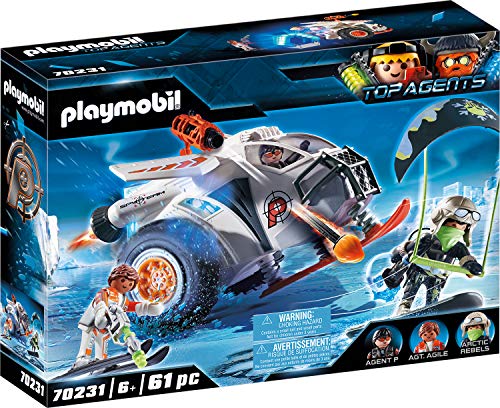 플레이모빌 Top Agents 70231 Spy Team Snow Glider Light 사운드 Effects