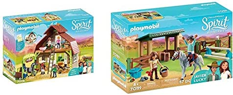 플레이모빌 DreamWorks Spirit 70118 Horse Stable Lucky Pru & Abigail