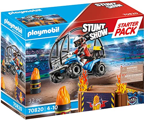 플레이모빌 Stuntshow 70820 Starter팩 Quad Fire Ramp Pull-Back Motor