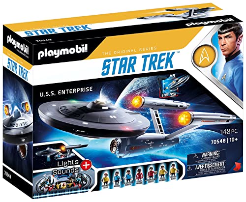 플레이모빌 Star Trek 70548 U.S.S. Enterprise NCC-1701 AR APP Light Effects Original Sounds