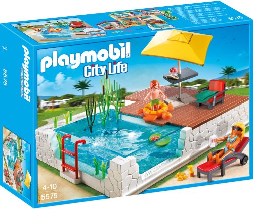 플레이모빌 시티 Life Swimming Pool Terrace Figures