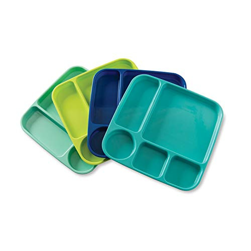 Ware Meal Trays-- @ 1 -- 세트 4 Coastal Colors-New