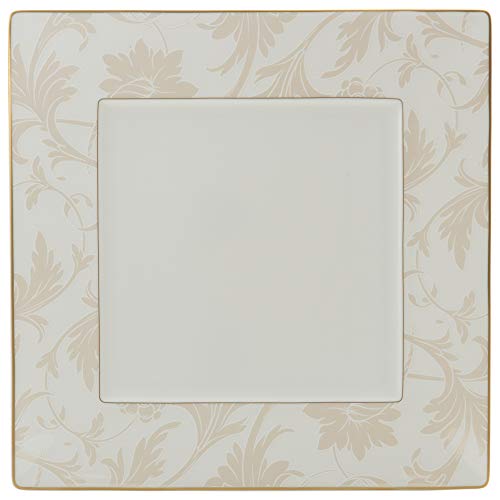 Narumi Beige Arabesque 스퀘어 Rim 접시 27 cm 50933 u2013 5353 