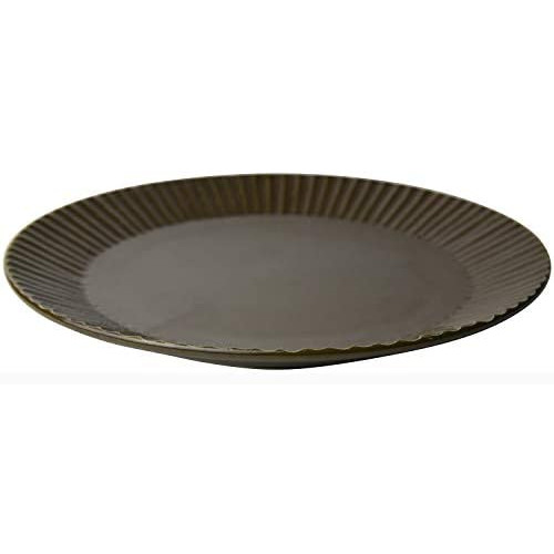 Tsukamoto Large Platter-- @ 1 -- Brown 8.7인치 22cm Masuko Yaki SHINOGI 접시 Plate-- L TS-01