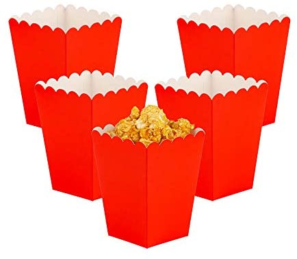 YESON Green Popcorn Boxes Mini Paper Popcorn Box for Party,Pack of 36