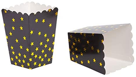White Popcorn Boxes Cardboard Container For Party Supplies,Pack of 12