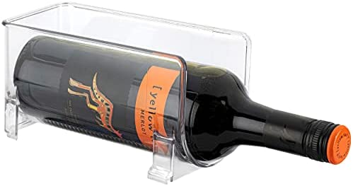 JINAMART Set of 1 Stackable Wine Storage Rack | Counter Top Wine Holder | Free Standing Organizer for Refrigerator or Kitchen Countertops (Holds 1 Bottles)