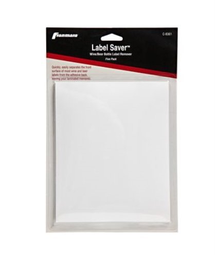 5 Pack of Rectangle Label Saver Removes Lables from Wine Bottles