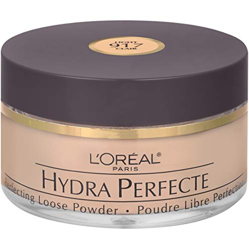로레알 Paris Hydra Perfecte Perfecting Loose Face 파우더 Minimizes Pores & Perfects Skin Sets Makeup Long-lasting Moisturizers Nourish Protect Translucent 0.5 Fl. Oz.