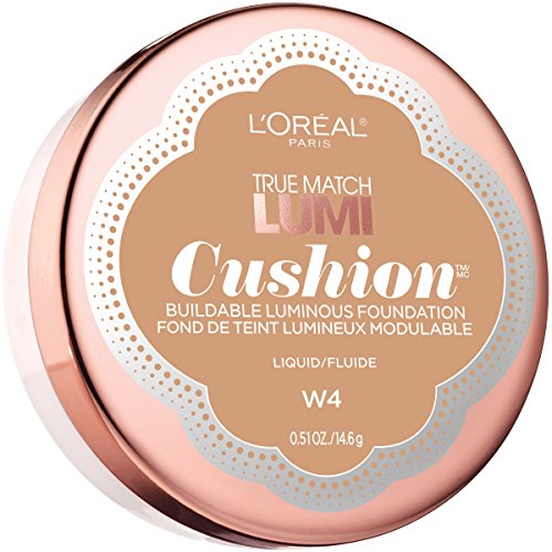 LOréal Paris True Match Lumi Cushion Foundation, W4 Natural Beige, 0.51 oz.