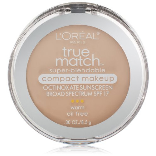 LOréal Paris True Match Super-Blendable Compact Makeup, W1 Porcelain, 0.3 oz.