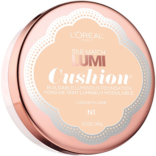 LOréal Paris True Match Lumi Cushion Foundation, N1 Soft Ivory, 0.51 oz.