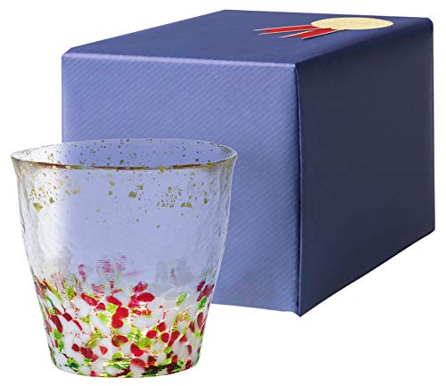 《아데리아》(ADERIA) 록 글래스 춘약300ml 나루터 경# 있어 진흙 금채 록 글래스 (일본제) F-71464-4