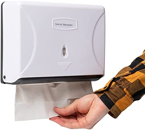 Mind Reader Multi-Fold Paper Towel Dispenser, Paper Towel Holder, White