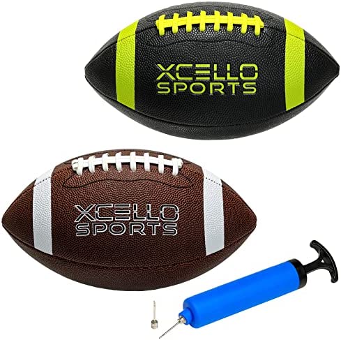 Xcello Sports JR Football Assortment w/Pump (Pack of 2)