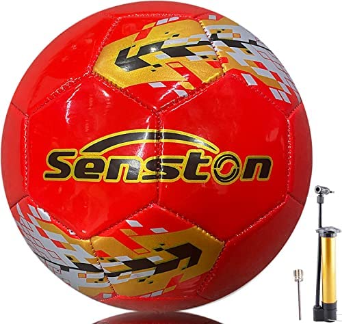 Senston Soccer Ball Size 5 for Kids and Adult Training Ball Official Match Football Balls with Pump