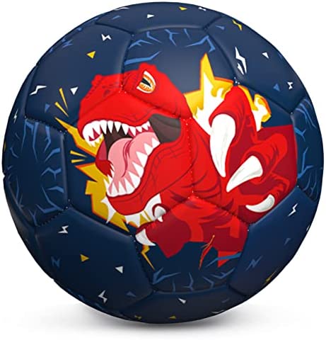 PP PICADOR Kids Soccer Ball Size 3, Dinosaur Soccer Balls Toys for Girls Boys Toddler Child 4-8 Gift Outdoor Home Sport with Pump