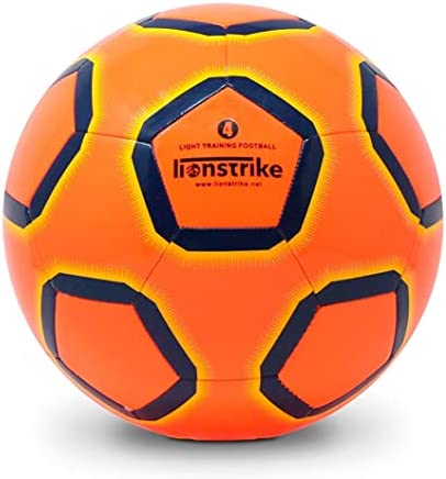 Lionstrike Soccer Ball Lite | Size 2 | Size 3 | Size 4 for Boys, Girls, Kids Ages 2 to 13 Years Old | Ideal Soccer Gear for Training Indoors & Outdoors | Practice Technique & Boost Confidence