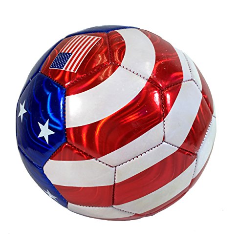 Soccer Ball Size 5 - U.S.A, Barcelona, El Salvador, Spain, Mexico, Italy, Brasil, Polka, Guatemala, Madrid, Argentina (U.S.A Blue)