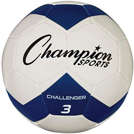 Champion Sports Challenger Soccer Ball, Size 5, Blue/White
