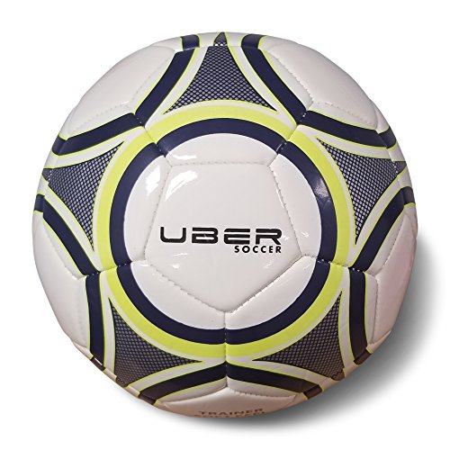 Uber Soccer Trainer Ball- Navy Blue and Neon Yellow