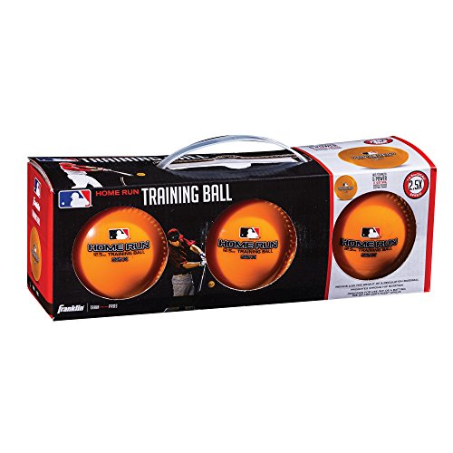 Franklin Sports MLB Weighted Training Baseballs + Softballs u2013 Pack of 3 u2013 12.5 Oz u2013 Heavy Balls for Hitting, Batting Practice