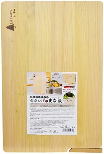 우메자와 목제도마 아오모리 노송나무 스탠드 포함 중 32×22×1.5cm 일제 205612 (옵션택)